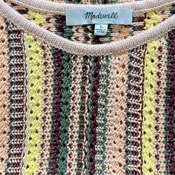 Madewell Crochet Janson Sweater Tank in Rainbow Stripe - Picture 5 of 7